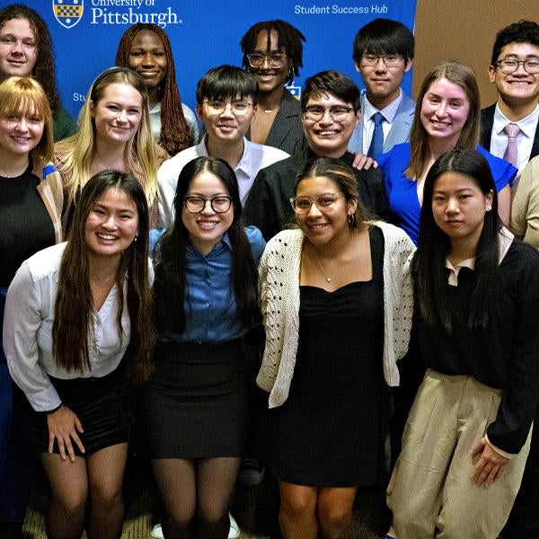 Group of students smiling
